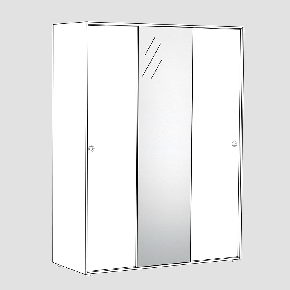 REA LARY S5-S6/200: Zrkadlo BIELA S2-S4-S6/P